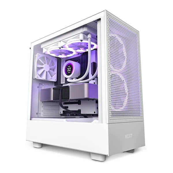 NZXT H5 Flow (E-ATX) Mid Tower Cabinet (White)